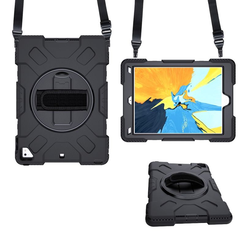 Rugged Case with Hand & Shoulder Strap iPad Air 5th & 4th 10.9& iPad Pro 11  - Black